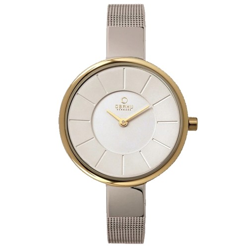 OBAKU V149LAIMC1 - Sol Gold Bi - Damski - Zegarek na bransolecie mesh