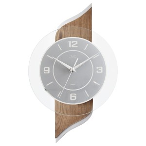 JVD NS22004/11 - 26x45cm - Zegar ścienny - Drewno i Szkło