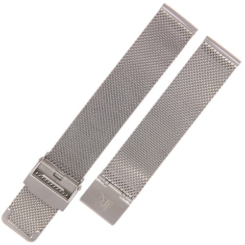 PIERRE RICAUD P22035 - 18/18 - SREBRNA - Stalowa bransoleta do zegarka