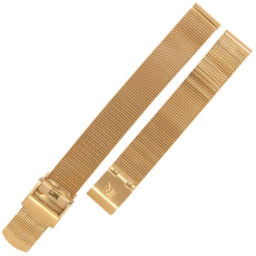 PIERRE RICAUD P22036 - 13mm - ZŁOTA - Stalowa bransoleta do zegarka (mesh 04)