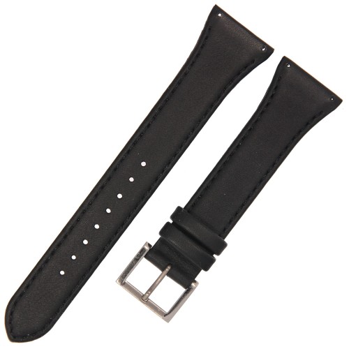 BOCCIA B3148 - 23/16 - CZARNY - Skórzany pasek do zegarka
