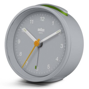 BRAUN BC12G - 7,5x7,5cm - SZARY - Budzik wskazówkowy