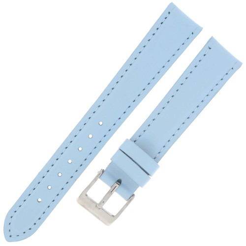 MINET Basic MSBUK16 - 16mm - BŁĘKITNY - Skórzany pasek do zegarka