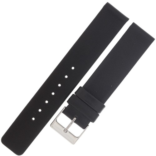 HORIDO 1158 - CZARNY - 18mm - Skórzany pasek do zegarka