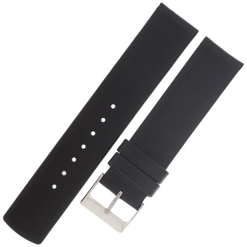 HORIDO 1158 - CZARNY - 22mm - Skórzany pasek do zegarka