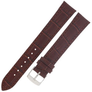 HORIDO 0181L - CIEMNY BRĄZ - 18mm - Skórzany pasek do zegarka