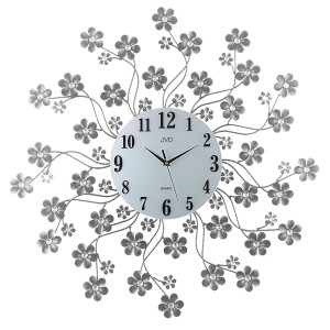 JVD HJ85.1 - 59cm - Zegar ścienny - Metal i Kryształki
