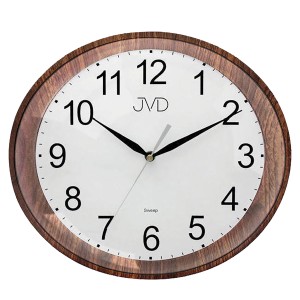 JVD HP664.10 - 30x27cm - CIEMNY BRĄZ (imitacja drewna) - Zegar ścienny