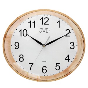 JVD HP664.12 - 30x27cm - JASNY BRĄZ (imitacja drewna) - Zegar ścienny