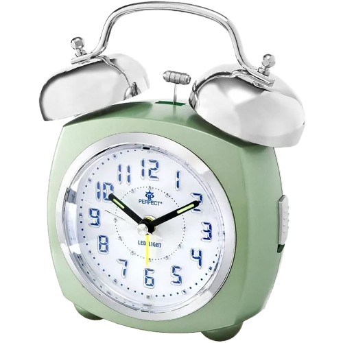 PERFECT BA930B - 10x13cm - Budzik wskazówkowy - Zielony