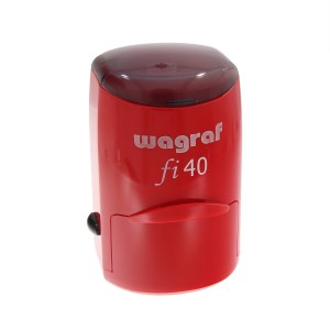 WAGRAF fi40 - Ø 40mm - Czerwony - Pieczątka samotuszująca