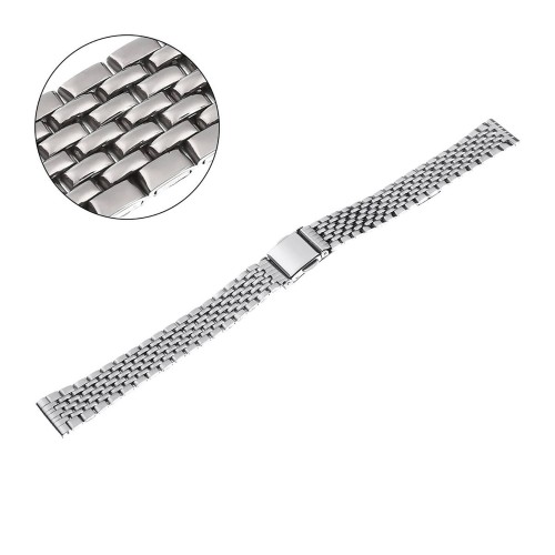 PACIFIC MB41 - Srebrna - 14mm - Stalowa bransoleta do zegarka