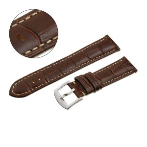 PACIFIC W59 - Średni Brąz - 22mm - Skórzany pasek do zegarka