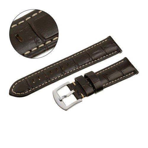 PACIFIC W59 - Ciemny Brąz - 20mm - Skórzany pasek do zegarka