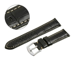 PACIFIC W59 - Czarny - 20mm - Skórzany pasek do zegarka