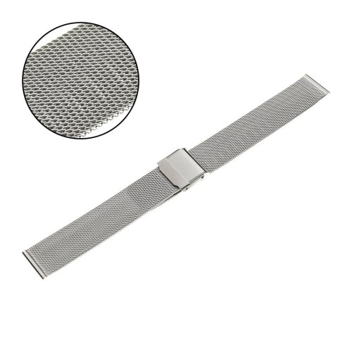 PACIFIC MS04 - Srebrna - 08mm - Stalowa bransoleta do zegarka (mesh)