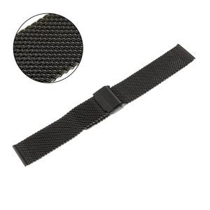 PACIFIC MS 08 - Czarna - 20mm - Siatka - Bransoleta do zegarka