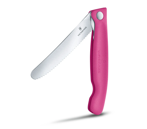 VICTORINOX 6.7833.F5B - 11cm - RÓŻOWY - Nóż składany do warzyw i owoców