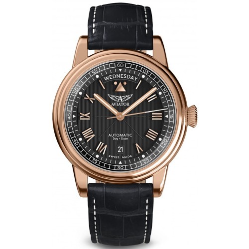 AVIATOR V.3.35.2.275.4 - Douglas Day-Date - Męski - Zegarek mechaniczny
