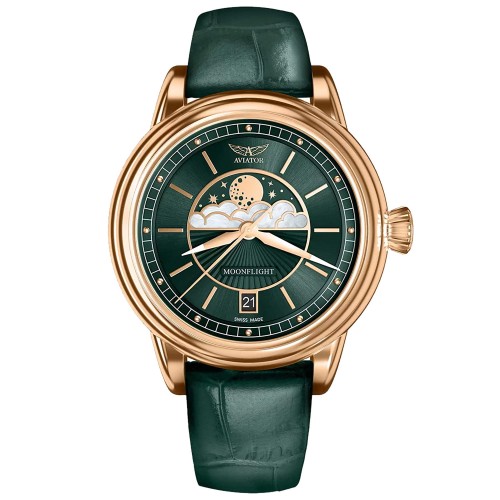 AVIATOR V.1.33.2.263.4 - Douglas Moonflight - Damski - Zegarek kwarcowy