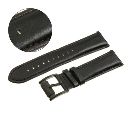 PACIFIC W56 - Czarny - 20mm - Skórzany pasek do zegarka