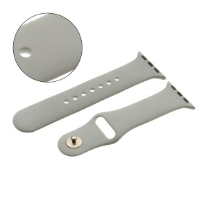 PACIFIC U23 - Siwy - Silikonowy pasek do Apple Watch 38/40