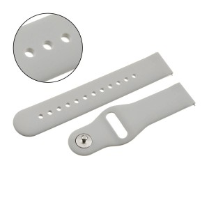 PACIFIC U21 - SIWY - 20mm - Silikonowy pasek do zegarka