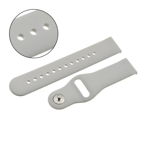 PACIFIC U21 - SIWY - 20mm - Silikonowy pasek do zegarka