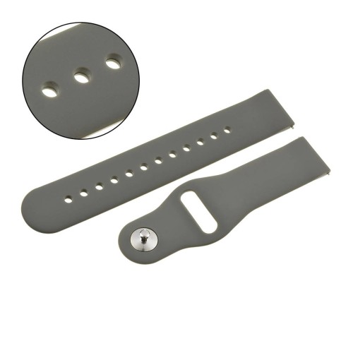 PACIFIC U21 - SZARY - 22mm - Silikonowy pasek do zegarka