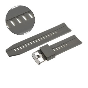 PACIFIC U28 - SZARY - 22mm - Silikonowy pasek do zegarka