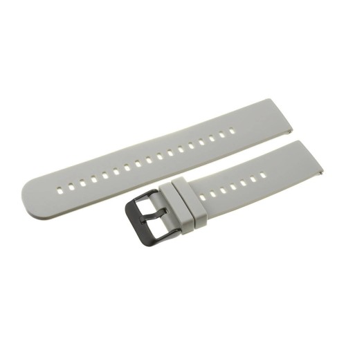 PACIFIC U27-B - 20mm - Siwy - Silikonowy pasek do zegarka