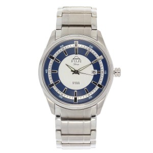 FUJI Time M3606AS - SILVER/BLUE- Męski - Zegarek mechaniczny AUTOMATIC