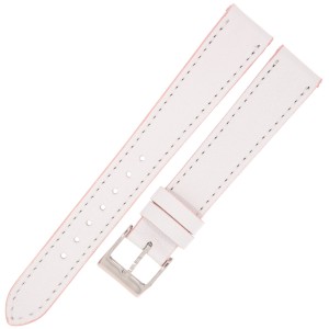 MINET Slim MSTUW14 - 14mm - Biały - Skórzany pasek do zegarka