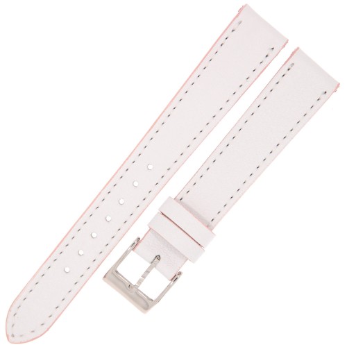 MINET Slim MSTUW14 - 14mm - Biały - Skórzany pasek do zegarka