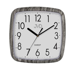 JVD H615.19 - 25x25cm - SZARY (imitacja drewna) - Zegar ścienny