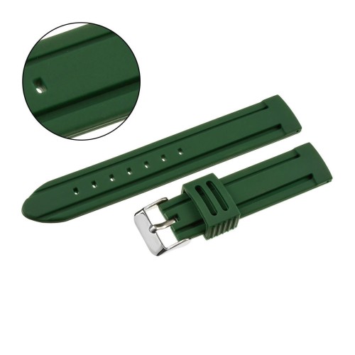 PACIFIC U09 - ZIELONY - 20mm - Silikonowy pasek do zegarka