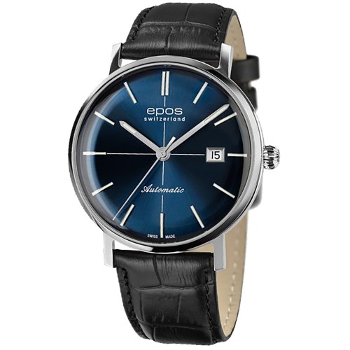 EPOS 3437.132.20.16.25 - Originale Retro - Męski - Zegarek na pasku skórzanym