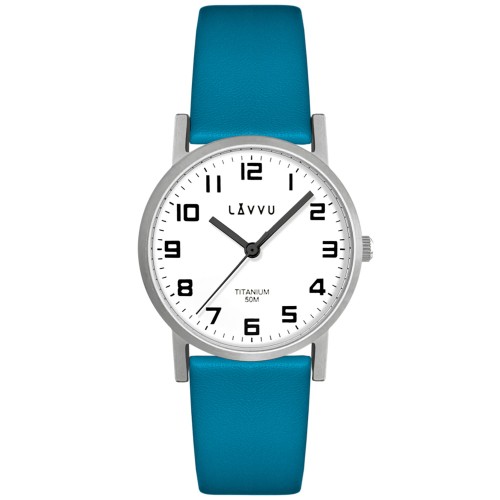 LAVVU LWL5033 - Mandal Silver - Damski - Zegarek na pasku skórzanym
