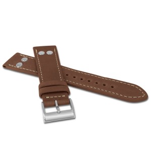 LAVVU Pilot LSUAE18 - 18mm - ŚREDNI BRĄZ - Skórzany pasek do zegarka