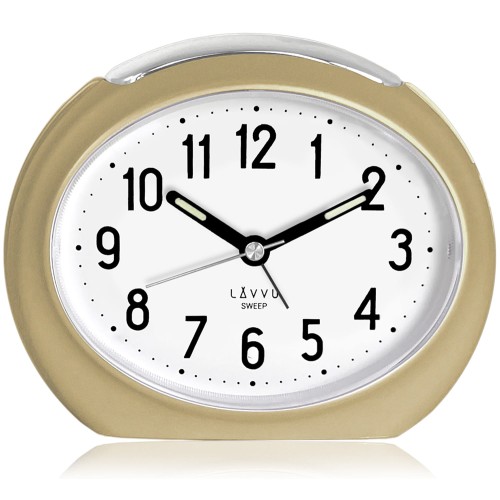 LAVVU LAS3052 - 11,3x8,8cm - ZŁOTY - Budzik wskazówkowy