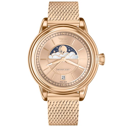 AVIATOR V.1.33.2.260.5 - Douglas Moonflight - Damski - Zegarek kwarcowy