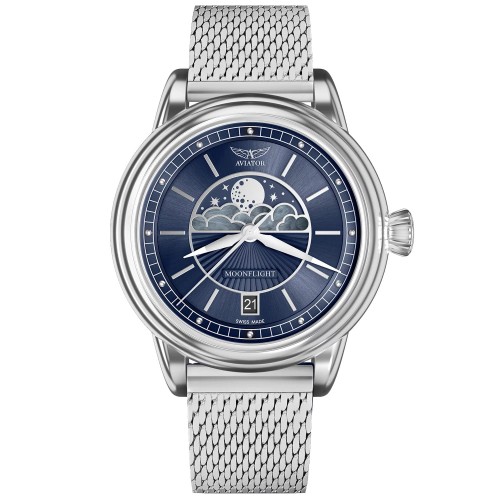 AVIATOR V.1.33.0.255.5 - Douglas Moonflight - Damski - Zegarek kwarcowy