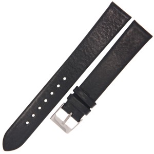 TEKLA G1 XL - 18mm - Gładki - CZARNY - Skórzany pasek do zegarka