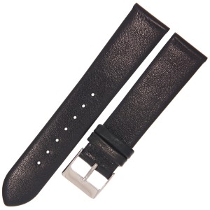 TEKLA G1 - 20mm - Gładki - CZARNY - Skórzany pasek do zegarka