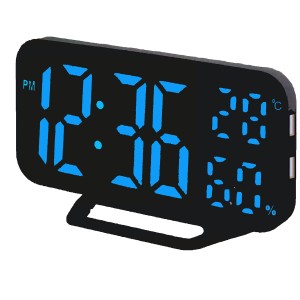 JVD SB3725.2 - 15,8x9cm - CZARNY / Niebieski - Budzik elektroniczny