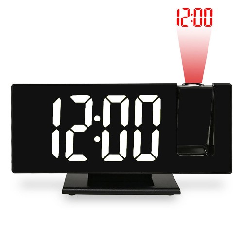 JVD SB3618.3 - 18,5x9,5cm - CZARNY / Biały - Budzik elektroniczny z projektorem