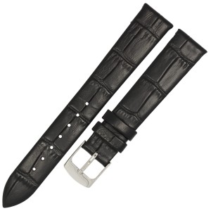 HORIDO 0183 - CZARNY - 12mm - Skórzany pasek do zegarka