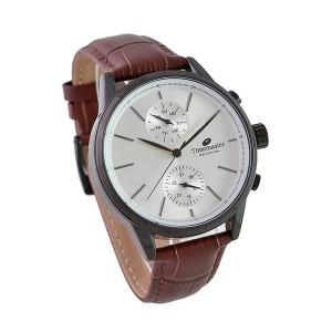 TIMEMASTER 257/03 - Multidata - Męski - Zegarek na pasku skórzanym