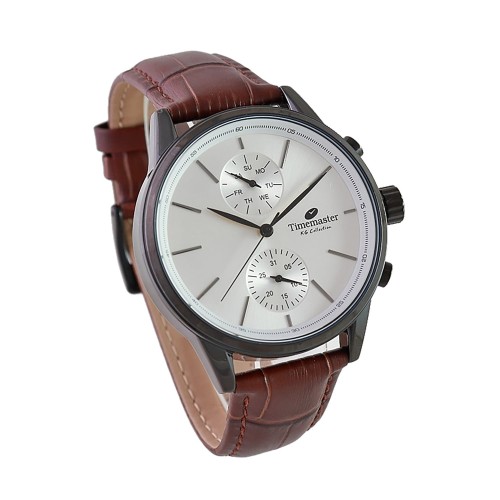 TIMEMASTER 257/03 - Multidata - Męski - Zegarek na pasku skórzanym