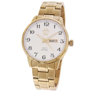 FUJI Time M7133QG - SILVER - Męski - Zegarek kwarcowy na bransolecie